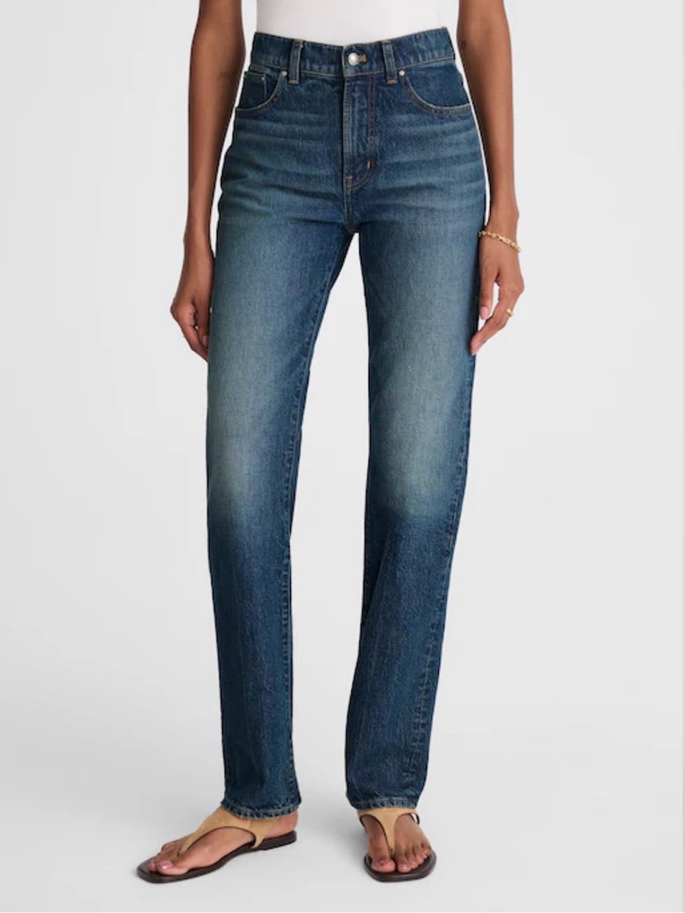 Madewell Women's Straight-Leg Blue Denim Jeans